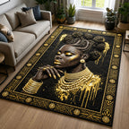 Melanin Queen area rug in a living room