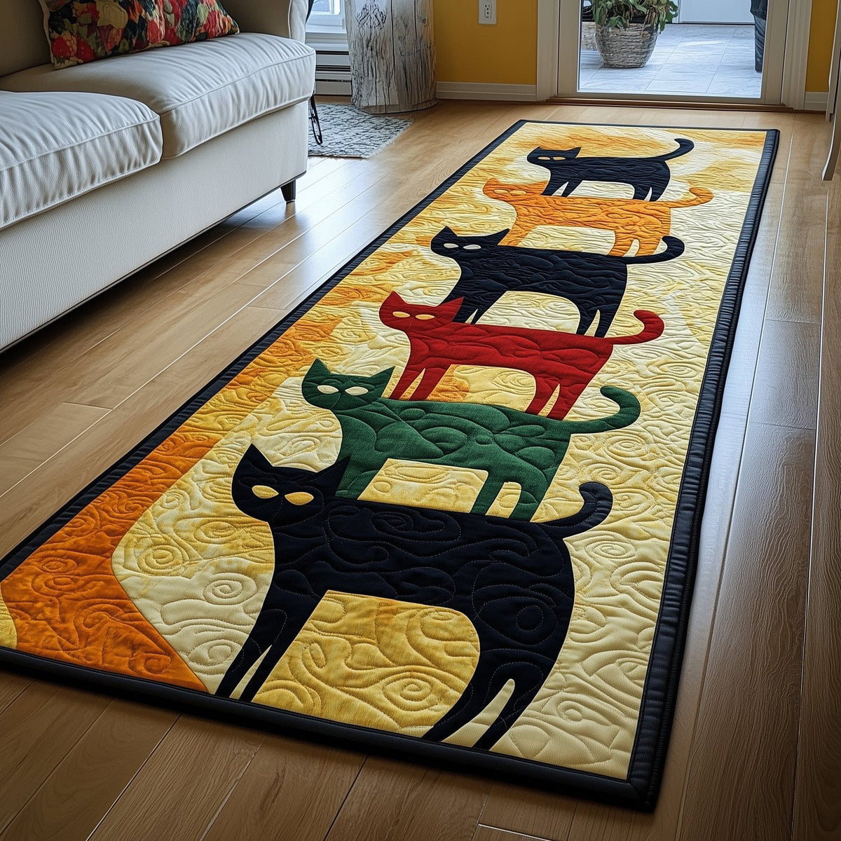 Meow Magic Runner Rug - Nature Design | Serene Runner Rug