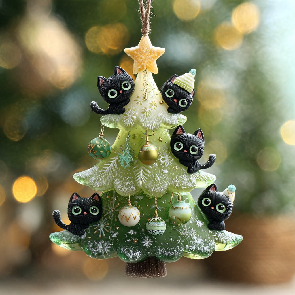Meowy Tree Christmas Ornament