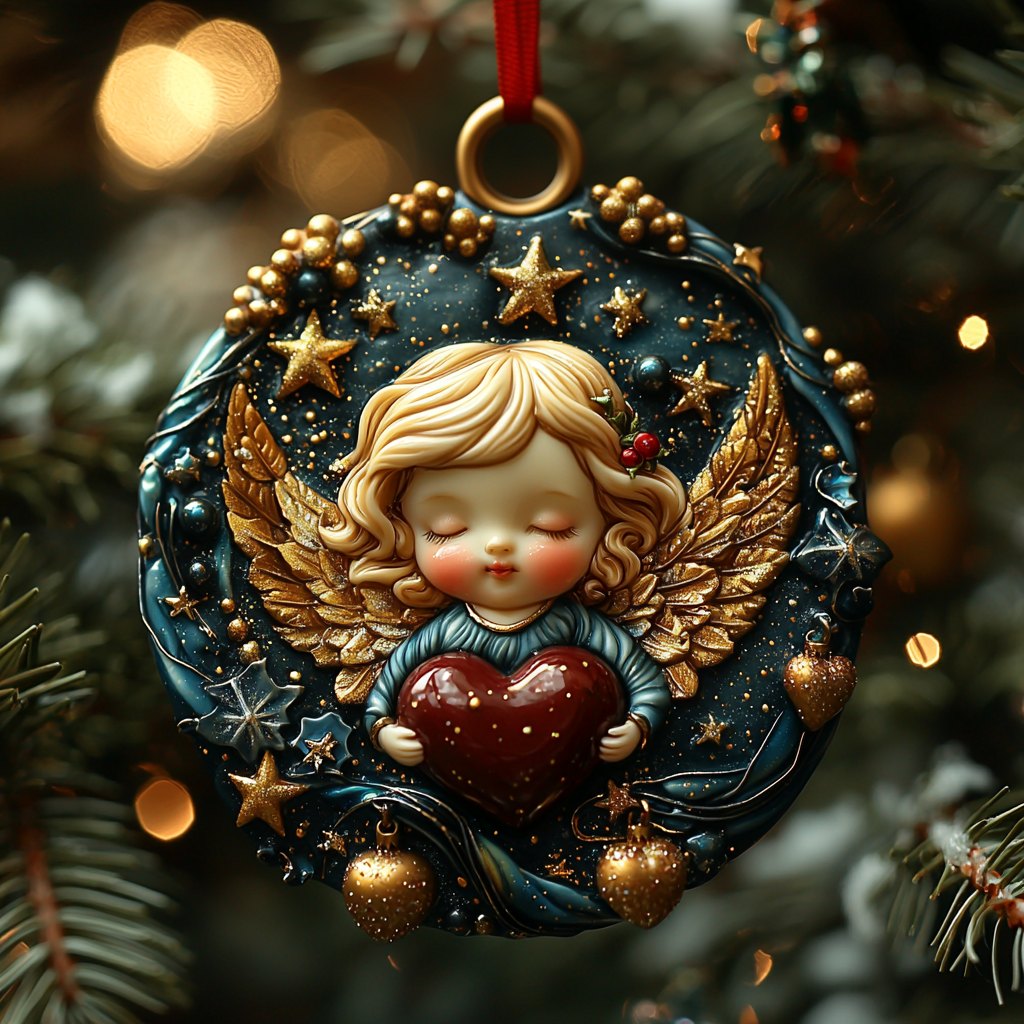 Sunlit Horse Meadow Christmas Ornament