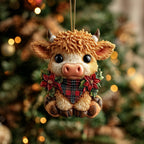 Merry Highland Spirit Christmas Ornament