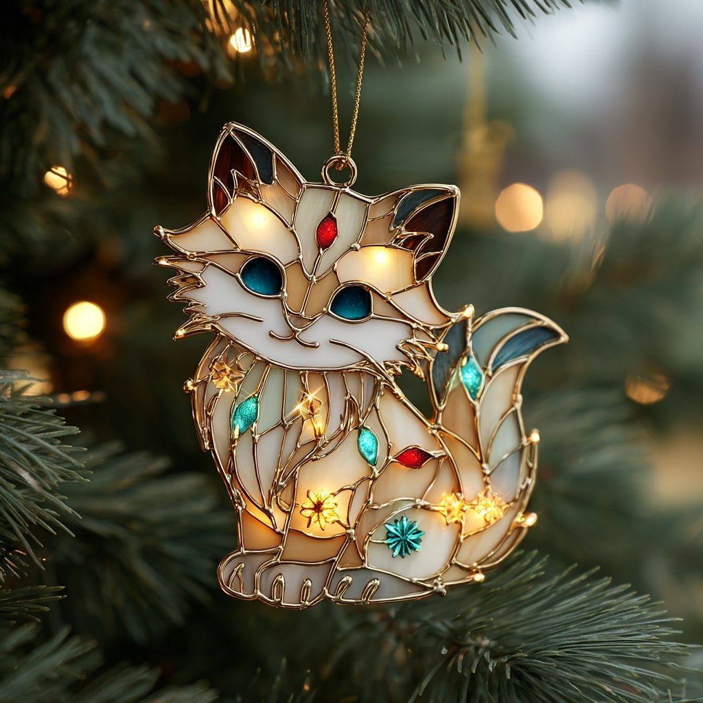 Merry Meow Christmas Ornament