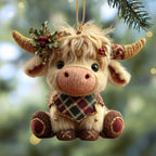 Merry Moo Christmas Ornament