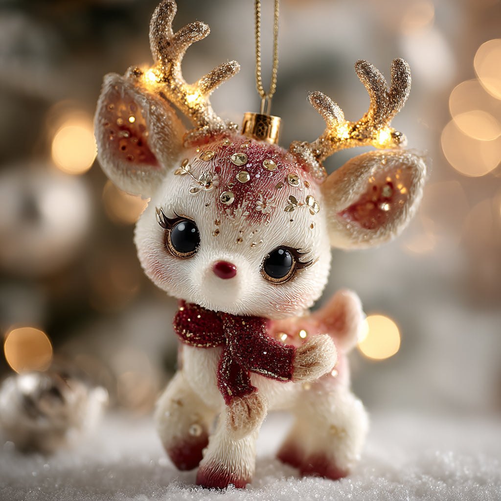 Merry Reindeer Joy Christmas Ornament