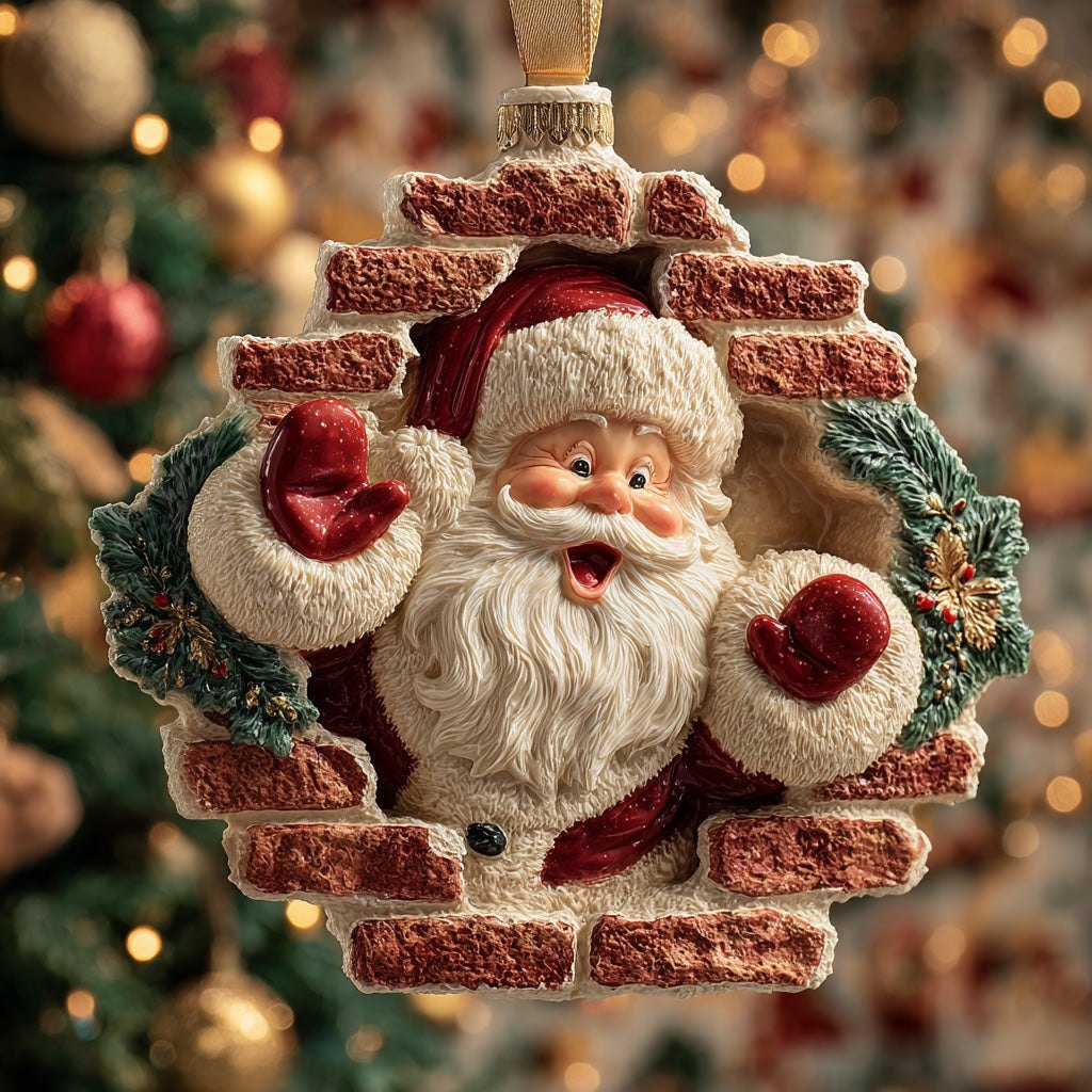 Merry Santa Smile Christmas Ornament