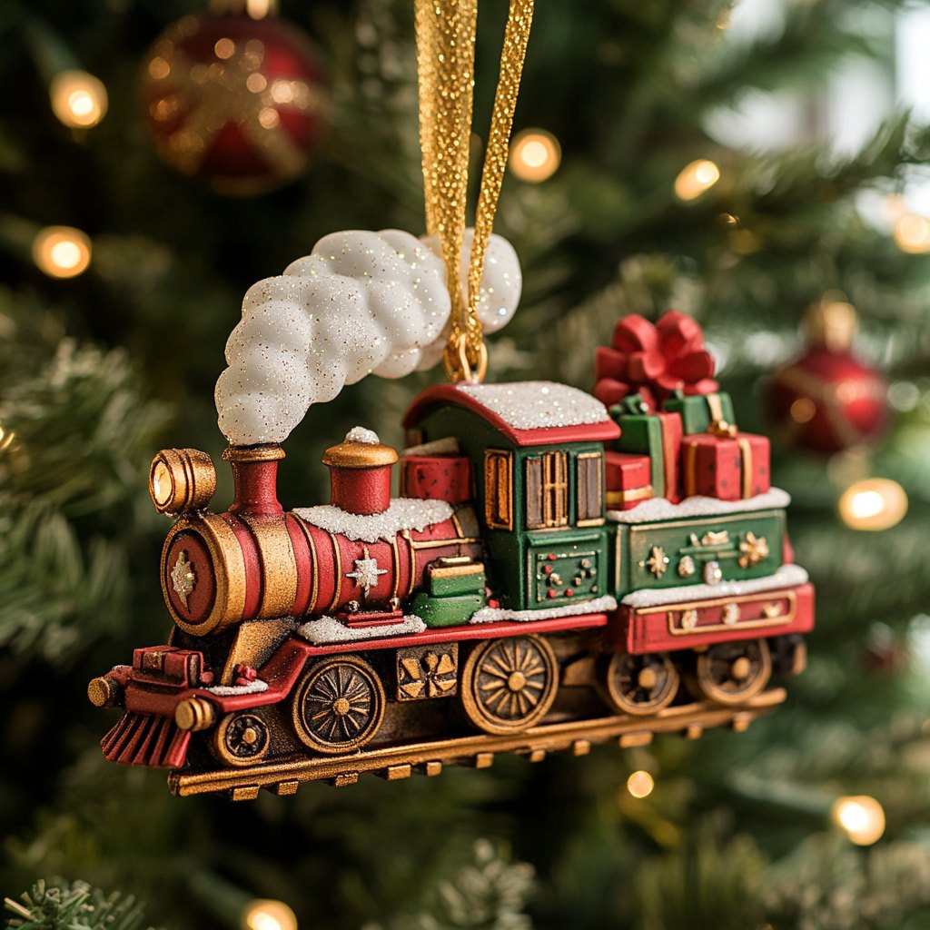 Frosty Feather Christmas Ornament