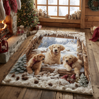 Merry Golden Gathering area rug in a living room