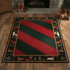 Merry Little Dachshund area rug in a living room