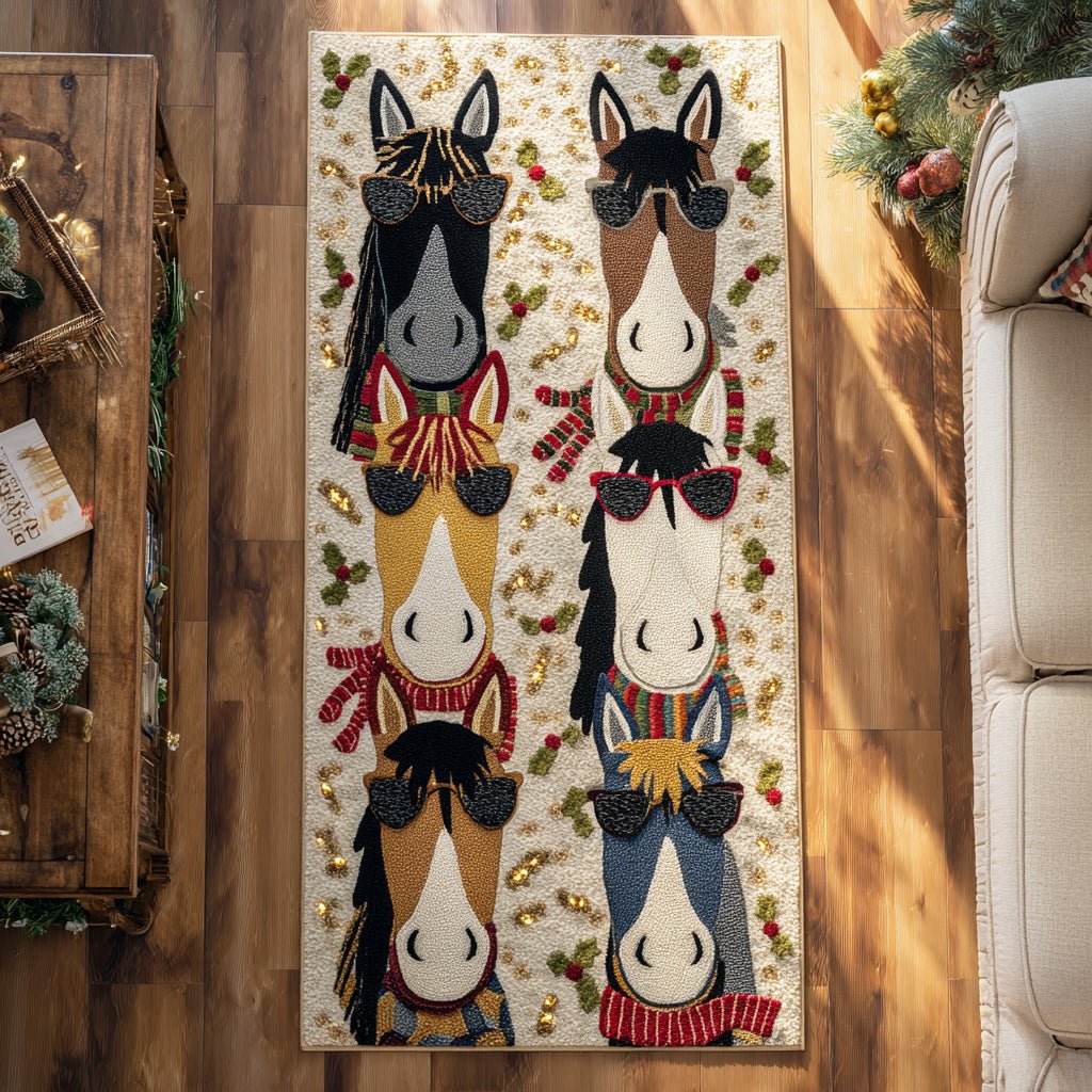 Merry Mane Moments Runner Carpet Runner Rug - Cute Pet Design | Animal Printed Runner Rug