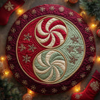 Merry Mint Circle Round Mat Rug - washable non-slip printed rug