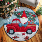 Merry Night Round Mat Rug - washable non-slip printed rug