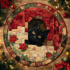 Merry Peek Round Mat Rug - washable non-slip printed rug