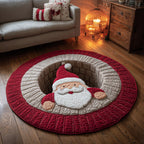 Merry Spirit Round Mat Rug - washable non-slip printed rug