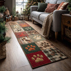 Merry Tails Runner Carpet Runner Rug - Cute Pet Design | Animal Printed Runner Rug