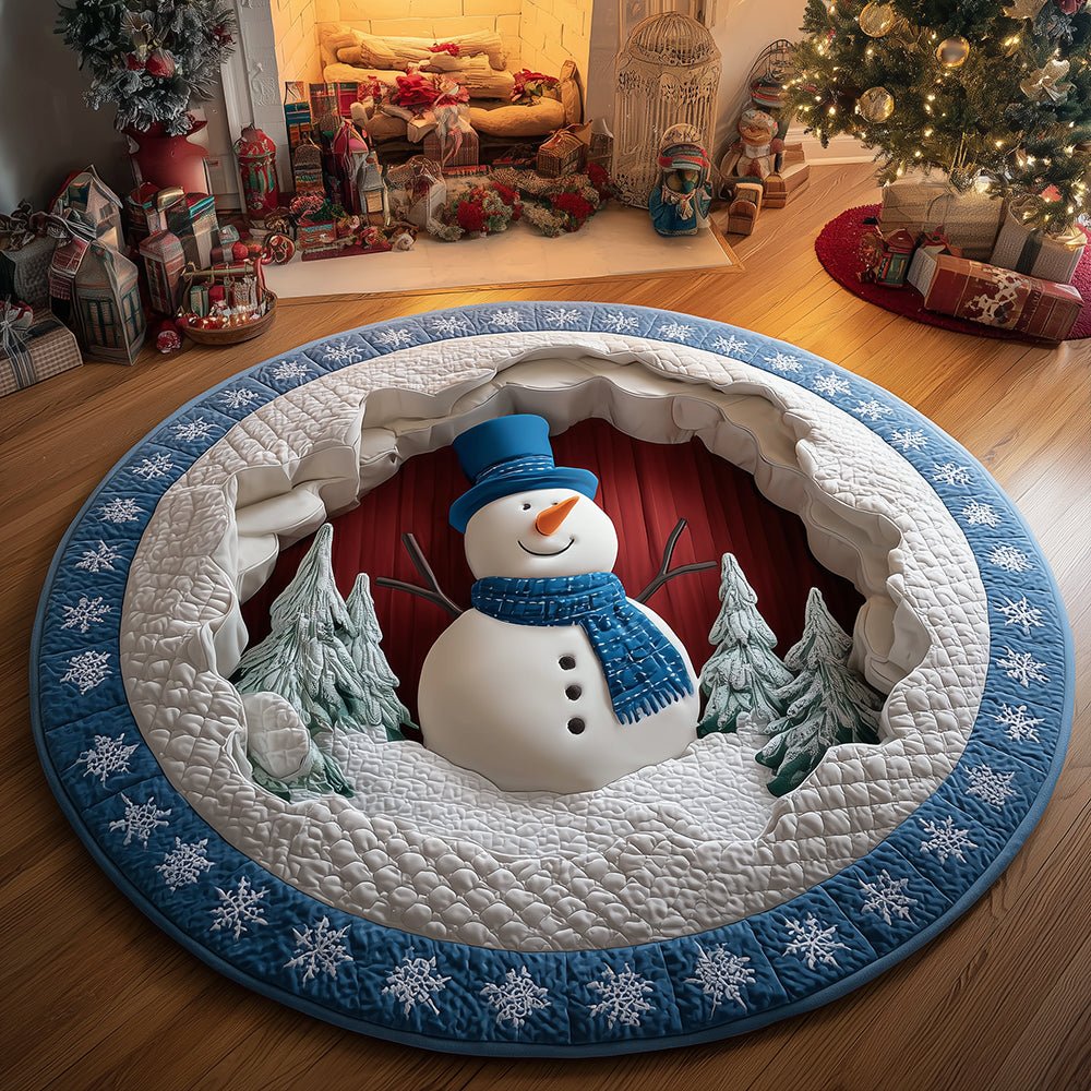 Merry Wonder Round Mat Rug - washable non-slip printed rug