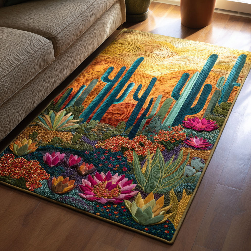 Mesa Bloom area rug in a living room