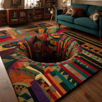 Mesa Depth area rug in a living room