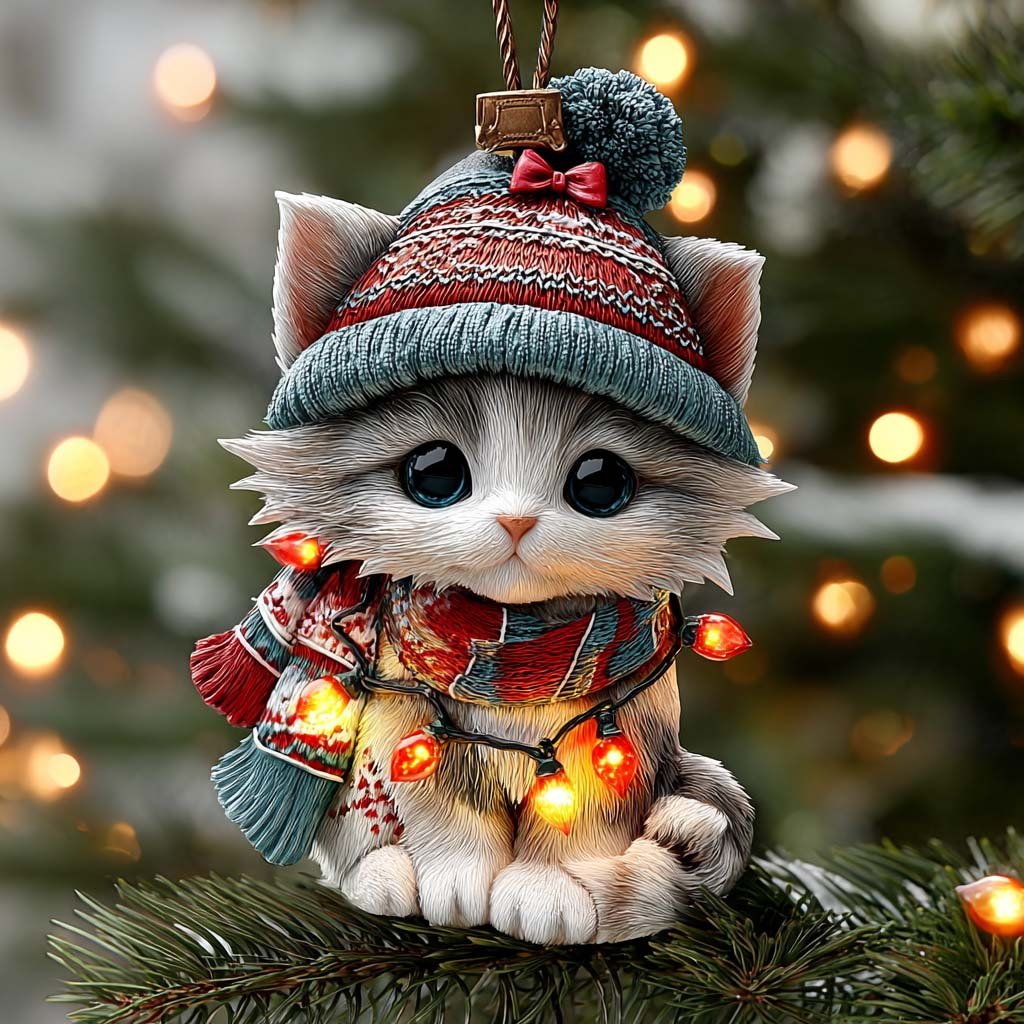 Mew Merry Christmas Ornament