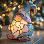 Midnight Prism Gnome Christmas Ornament
