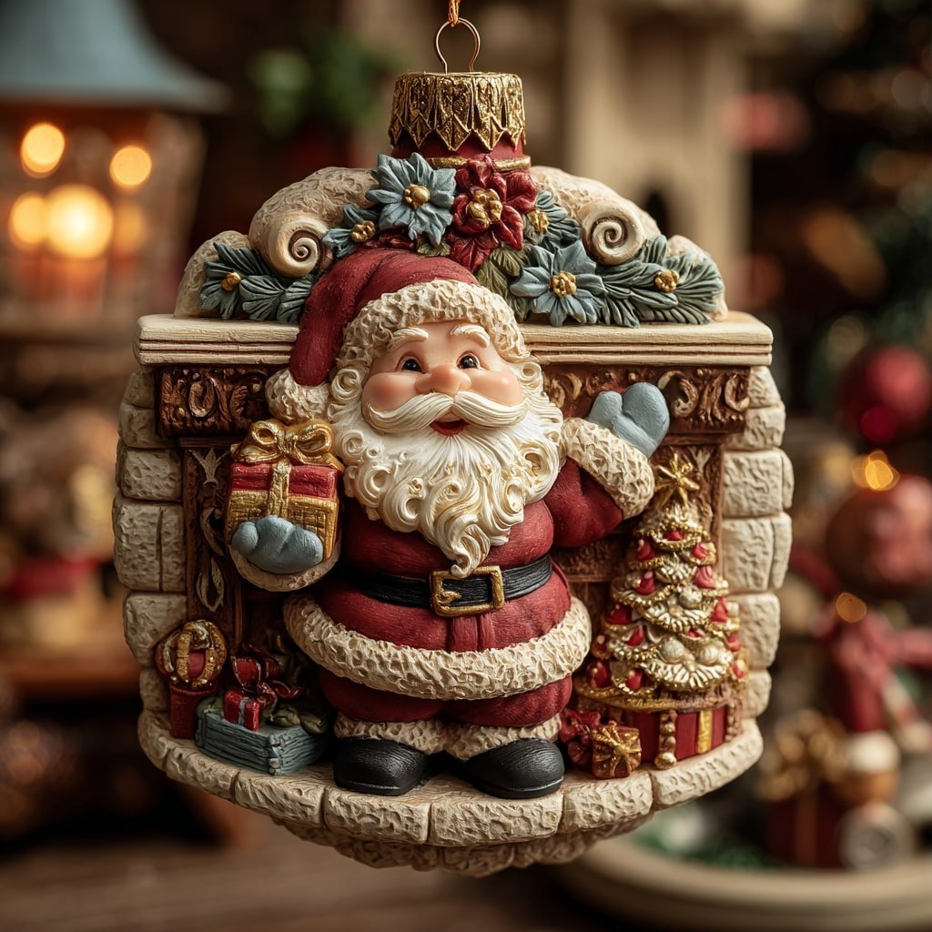 Midnight Santa Wish Christmas Ornament