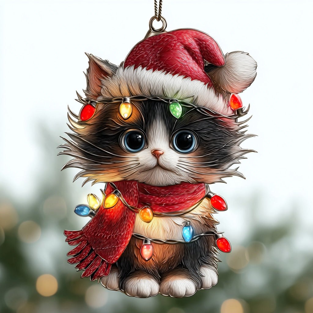 Midnight Whiskers Christmas Ornament