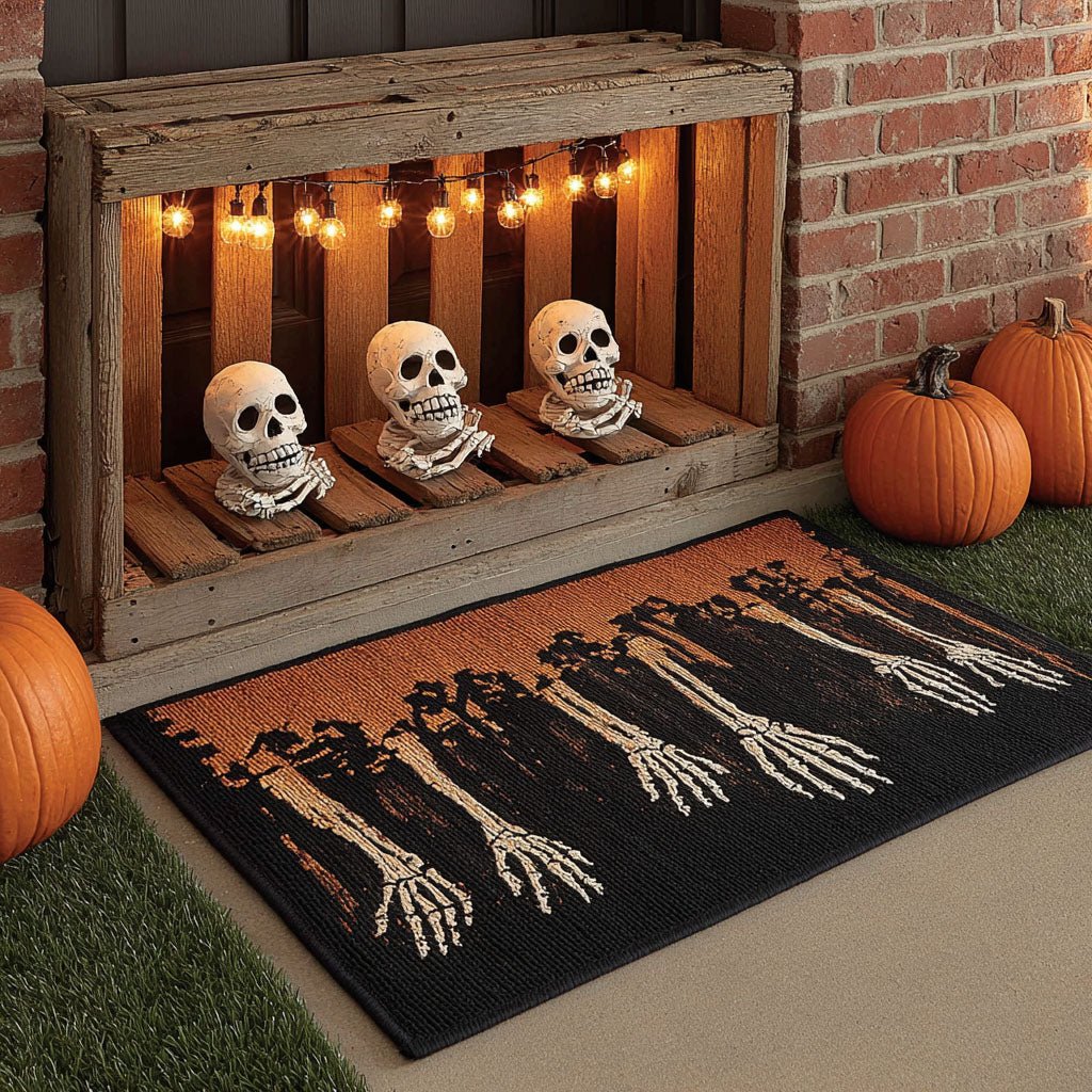 Midnight Bone Trail Doormat - Nature Design | Printed Welcome Doormat
