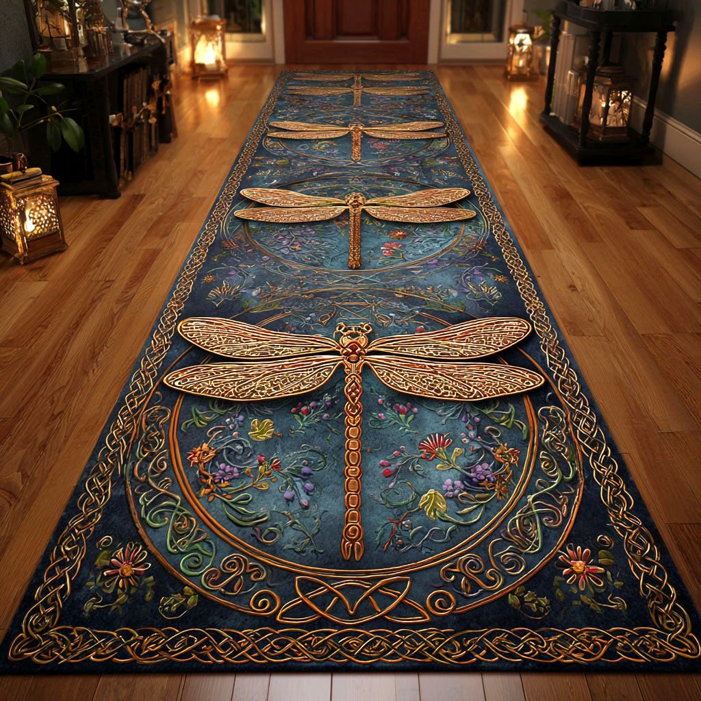 Midnight Botanica Runner Carpet Runner Rug - Cute Pet Design | Animal Printed Runner Rug