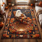Midnight Chill area rug in a living room