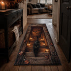 Midnight Familiar Runner Carpet Runner Rug - Cute Pet Design | Animal Printed Runner Rug