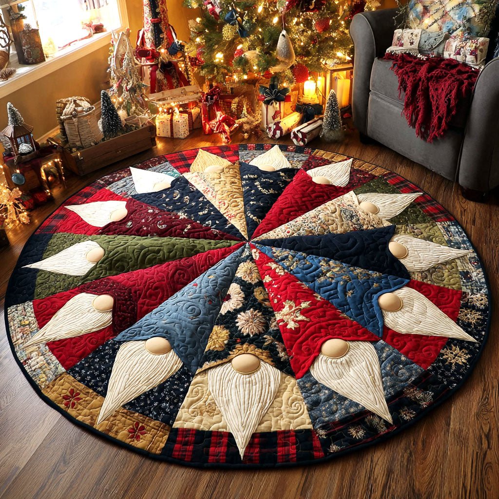 Midnight Feast Round Mat Rug - washable non-slip printed rug