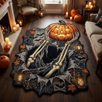 Midnight Harvest Custom Shape Area Rug - Nature Design | Die-Cut Non-Slip Rug - washable non-slip printed rug