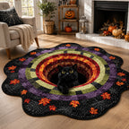 Midnight Harvest Custom Shape Area Rug - Nature Design | Die-Cut Non-Slip Rug - washable non-slip printed rug