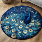 Midnight Majesty Round Mat Rug - washable non-slip printed rug