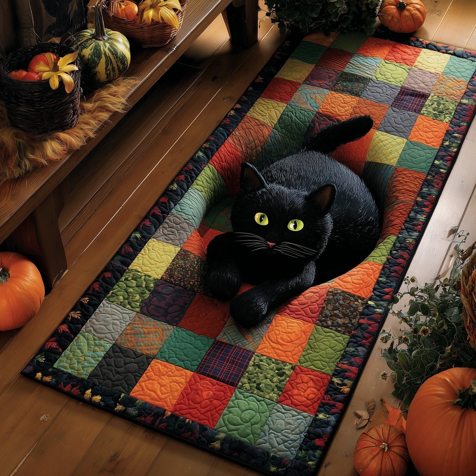 Midnight Meow Runner Rug - Nature Design | Serene Runner Rug