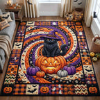 Midnight Mischief area rug in a living room