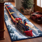 Midnight Railway Runner Rug - Nature Design | Serene Runner Rug - washable non-slip printed rug