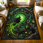 Midnight Witch area rug in a living room