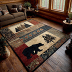 Mighty Bear area rug in a living room