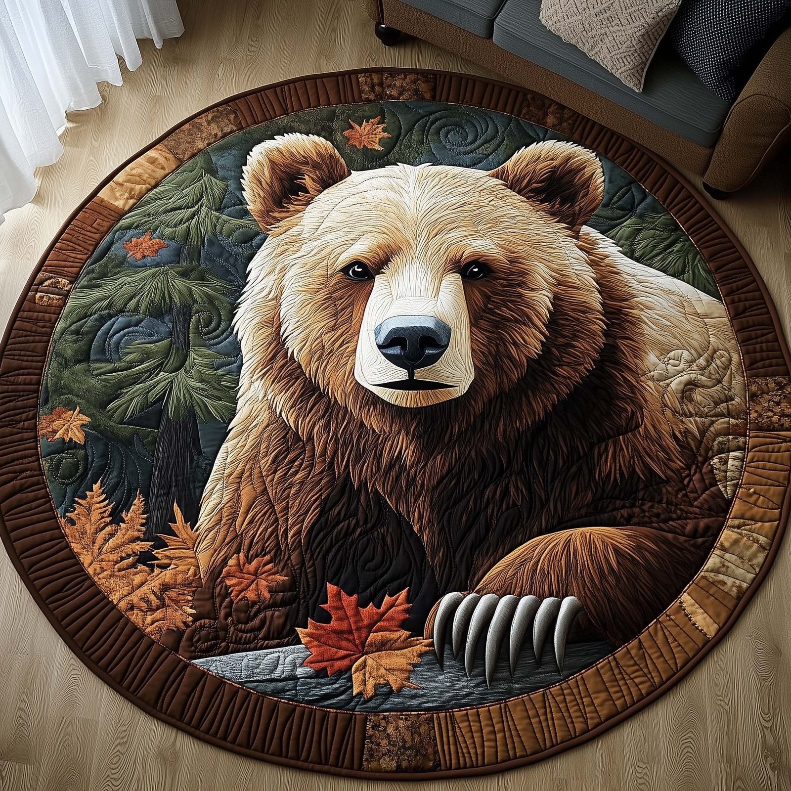 Mighty Guardian Round Mat Rug - Nature Design | Serene Home Decor