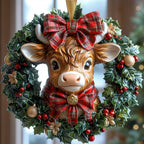Mistletoe Calf Christmas Ornament
