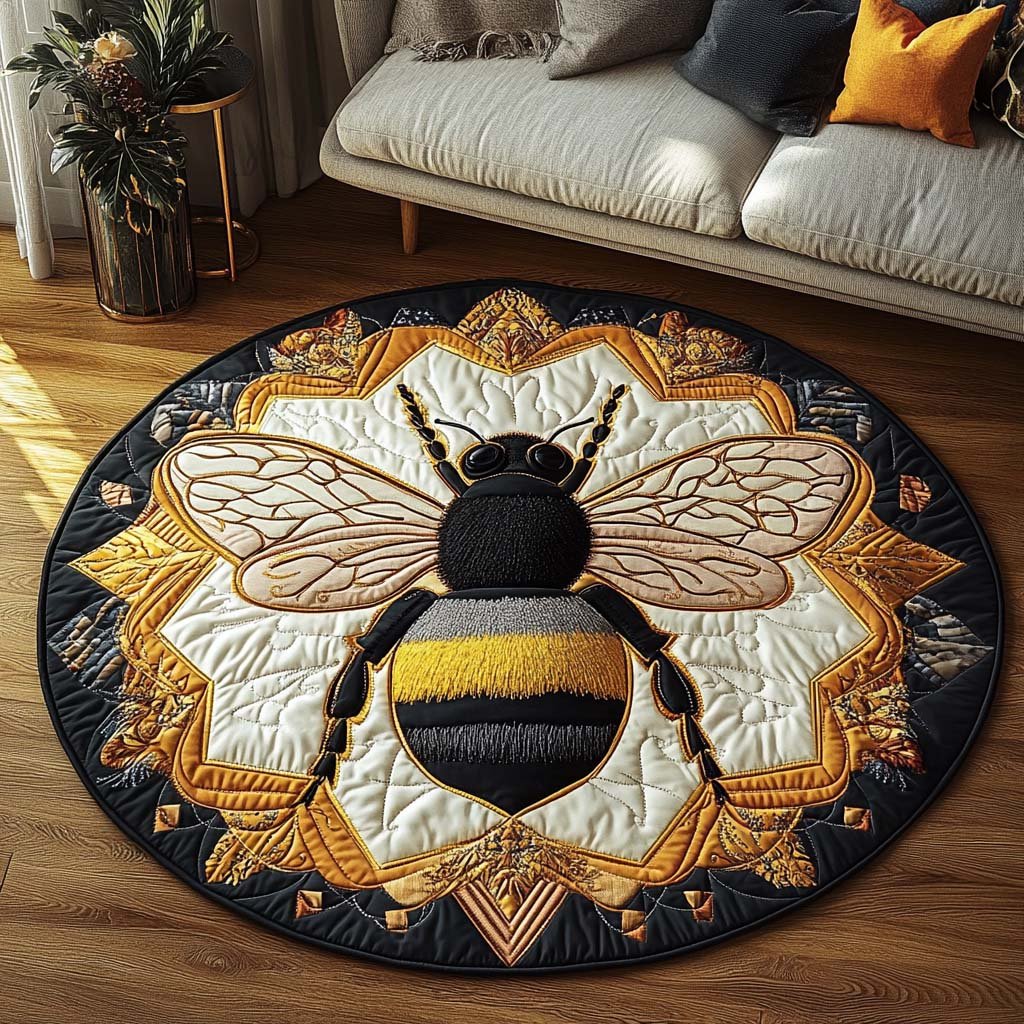 Monarch Of The Meadow Round Mat Rug - Nature Design | Serene Home Decor