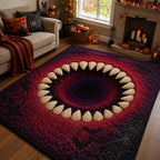 Monster Abyss area rug in a living room