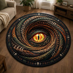 Monster Eye Round Mat Rug - washable non-slip printed rug