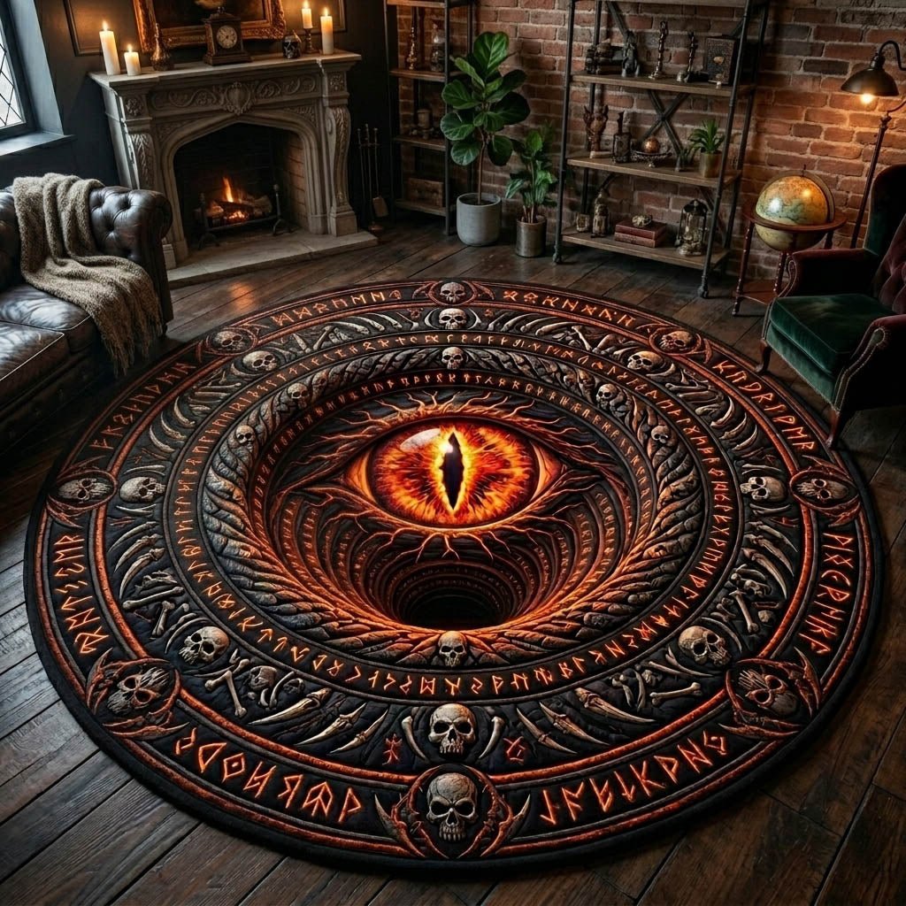 Monster Eye Round Mat Rug - Nature Design | Serene Home Decor