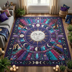 Moon Oracle area rug in a living room