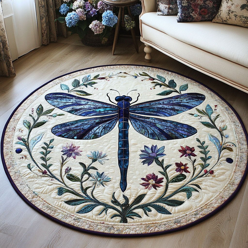 Moonbeam Dancer Round Mat Rug - washable non-slip printed rug