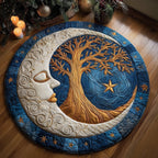 Moonlight Bloom Round Mat Rug - washable non-slip printed rug