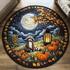 Moonlight Meadow Round Mat Rug - washable non-slip printed rug