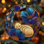 Moonlit Cat Christmas Ornament