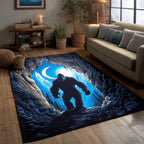 Moonlit Creature area rug in a living room